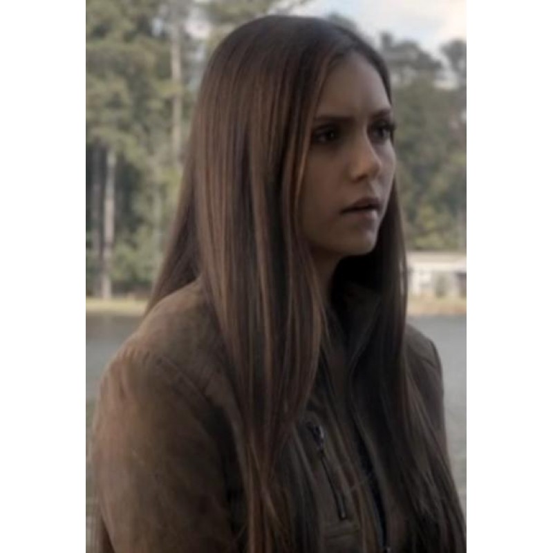 Elena Gilbert Leather Jacket The Vampire Diaries Season 4